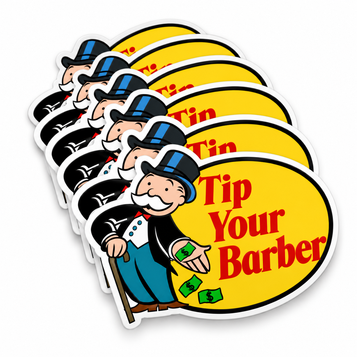 6 Tip Your Barber Stickers